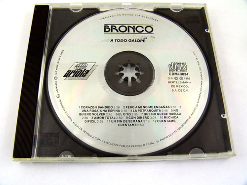 Bronco A Todo Galope Cd 1989