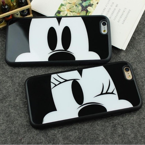 Protector Case Goma Mickey Minnie Mouse iPhone 5/5s + Mica