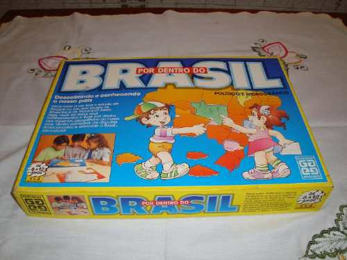 Brinquedo Antigo Jogo Por Dentro Do Brasil Completo Na Caixa