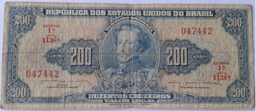 Billete 200 Cruzeiros - Brasil - Año 1964