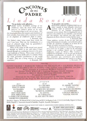 Dvd Canciones De Mi Padre Linda Ronstadt Frete Gratis Dvd Canciones De Mi Padre Linda Ronstadt Frete Gratis