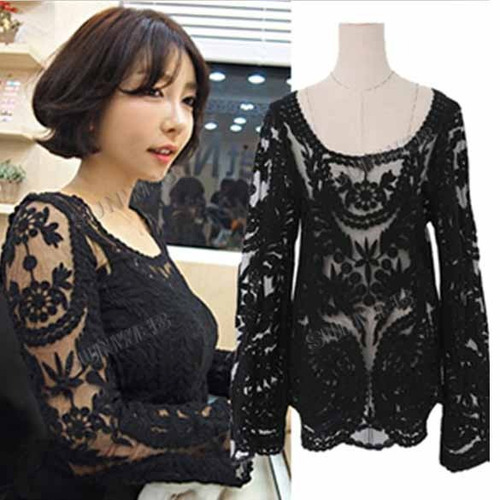 Imagem 2 de 5 de Blusa De Crochet Importada Pronta Entrega No Brasil