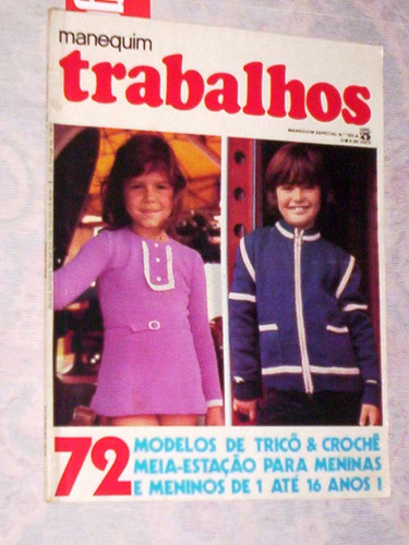 Manequim Trabalhos  Tricô E Crochê Num 182 A 1975