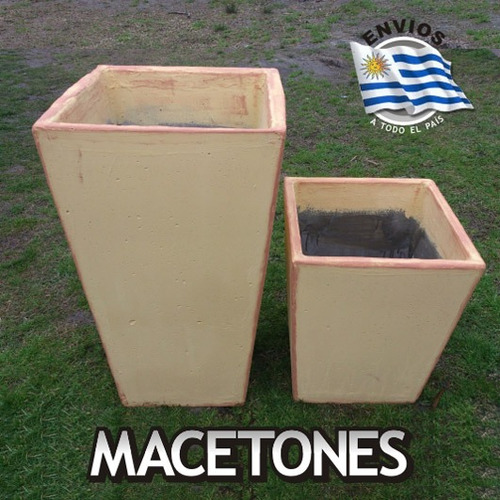 Imagen 3 de 6 de Maceta Taca Piramidal De Hormigon Para Jardin E Interior