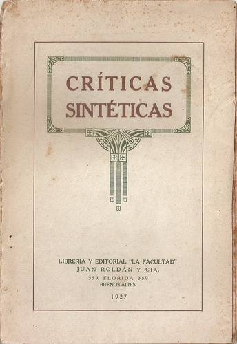 Criticas Sinteticas - La Facultad Juan Roldan