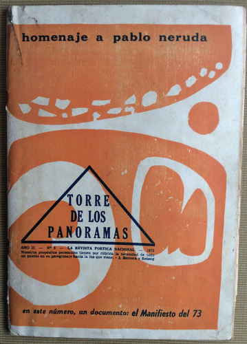 Torre De Los Panoramas - Revista Poética Nro 3 - 1973 Neruda