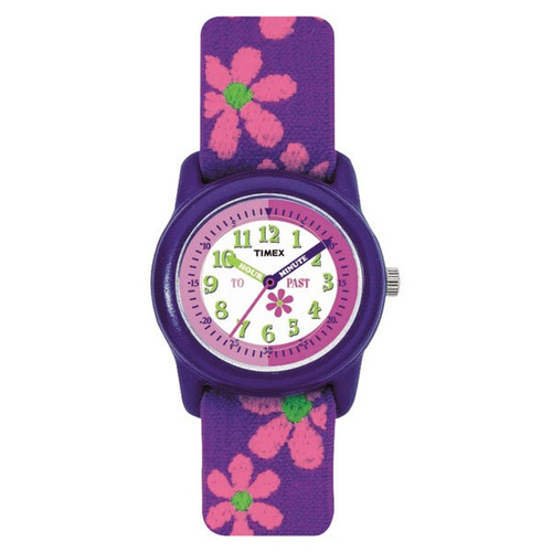 Reloj Timex Para Niña T89022 Correa Elástica Con Diseño