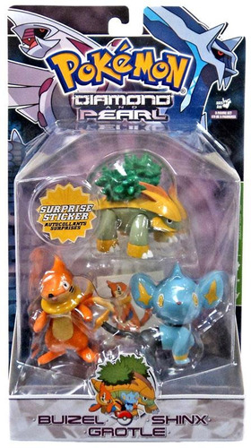 Buizel Pokemon Serie 3 Shinx Y Grotle Figura 3-pack