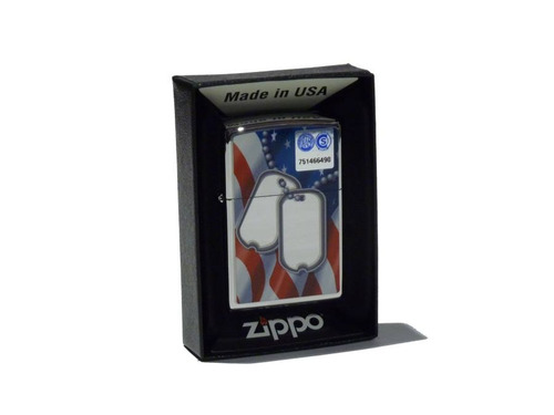 Imagen 1 de 2 de Encendedor Zippo Flag And Dog Made In Usa 28658