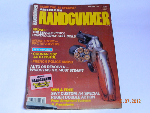 Revista American Handgunner 1983 Armas Munição Caça