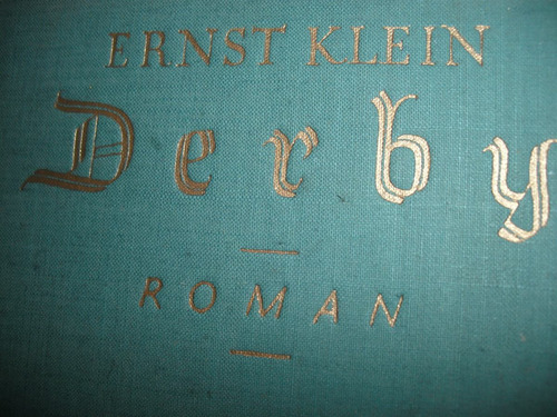 Livro Antigo Derby 1926 - Ernst Klein