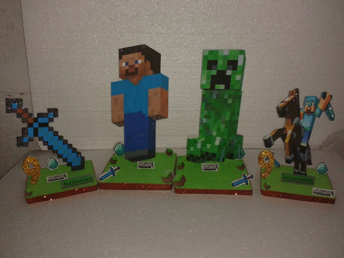 4 Centros De Mesa De Minecraft 
