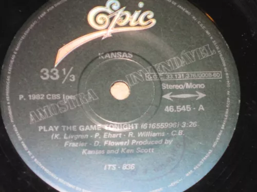 Play The Game Tonight - Kansas (1982) 
