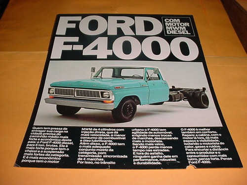 Folder Ford Caminhao F4000 78 1978 79 1979 80 1980 Diesel