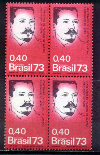 Quadra C-824 - 100 Anos Nasc. De Plácido De Castro - 1973