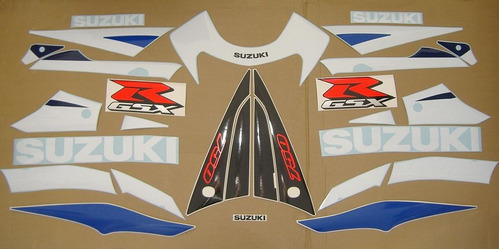 Kit Adesivo Suzuki Gsxr 750 2003 Azul E Branca 75003az