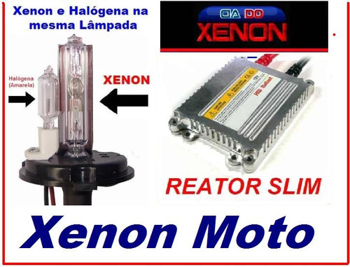 Kit Xenon Slim Para Moto H4-2 - Xenon E Halógena - Promoção!