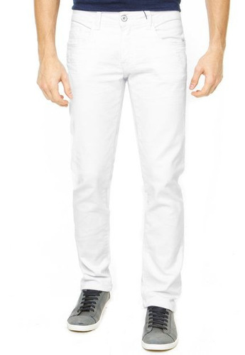 Calça Jeans Branca Preta Masculina Sarja Lycra Frete Grátis