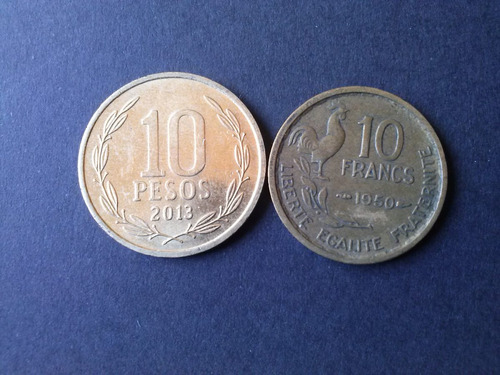 Moneda Francia 10 Francos 1950 Bronce (c16)