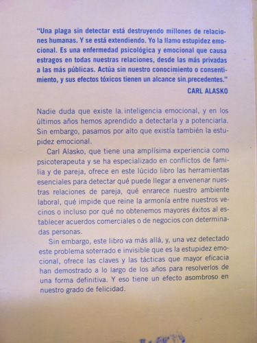 Imagen 2 de 4 de Estupidez Emocional * Carl Alasko *