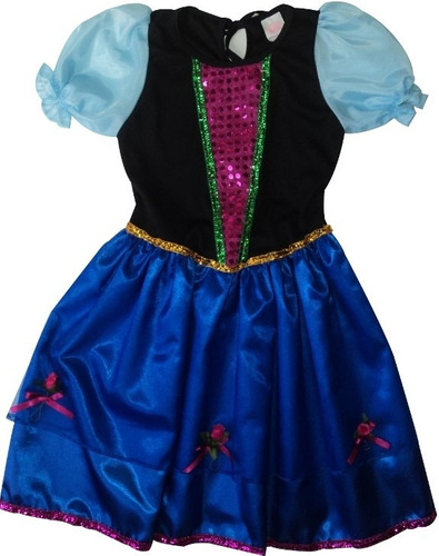 Vestido Festa Frozen Anna ( Vestido + Capa)... Luxo!!!