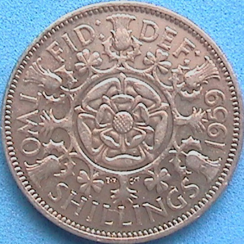 Spg Gran Bretaña 1 Florin 1959 ( Elizabeth Ii ).