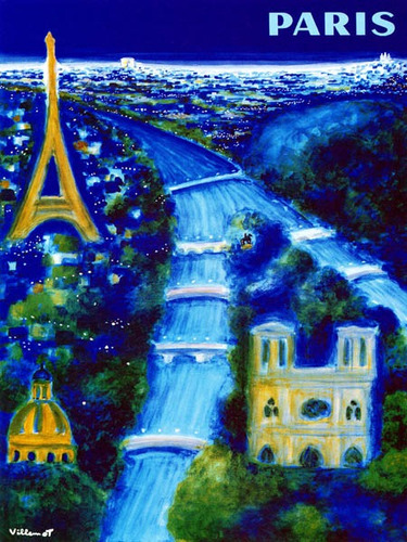 Paris França Torre Eiffel Poster Repro