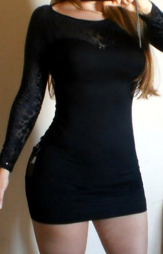 Vestido Preto Com Veludo Tam P
