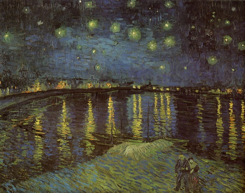 Starry Night Over The Rhone Vincent Van Gogh Repro Na Tela