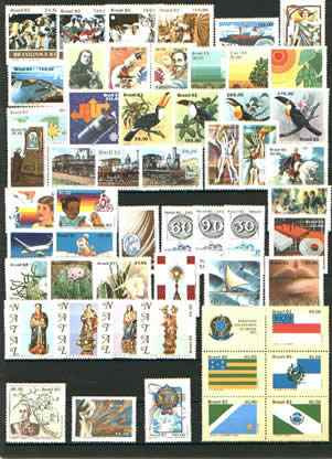 Ano Completo-1983 - 54 Selos Comemorativos