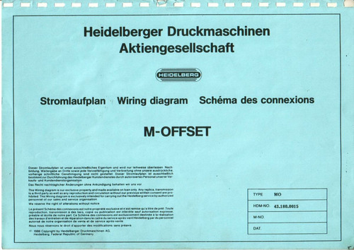 Esquema Elétrico Heidelberg Mo 43.180.0015