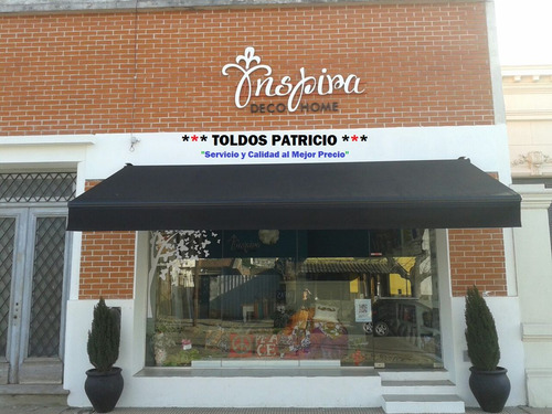 Toldo 1/2 Mts Lona Acrílica Brazos Invisibles Rebatibles