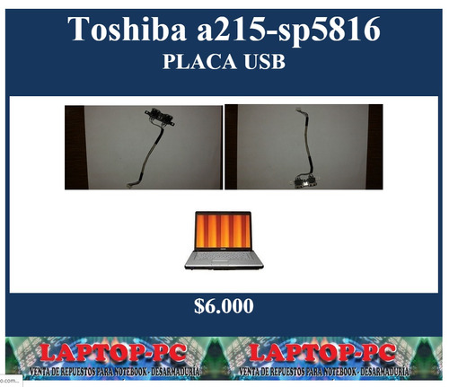 Placa Usb Toshiba Satellite A215-sp5816