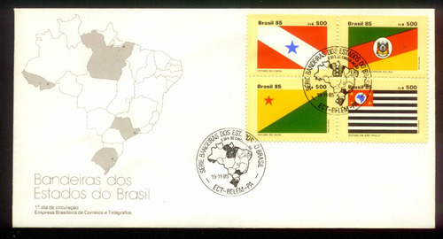 Fdc 384 - Bandeiras Dos Estados Do Brasil - 1985