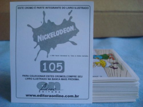 Lote Com 72 Figurinhas Do Album Nickelodeon