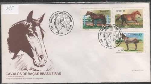 Fdc 355 - Cavalos De Raça Brasileiros - 1985