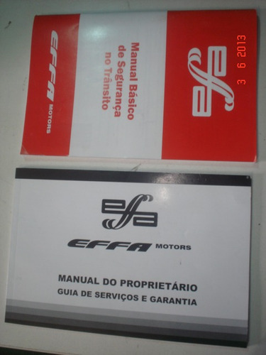 Novo Em Branco Manual Effa Motors Original Furgão Van Picape