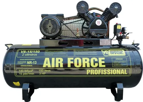 Compressor De Ar 150 Litros 15 Pés 220v Motor 3 Hp V8 | MercadoLivre