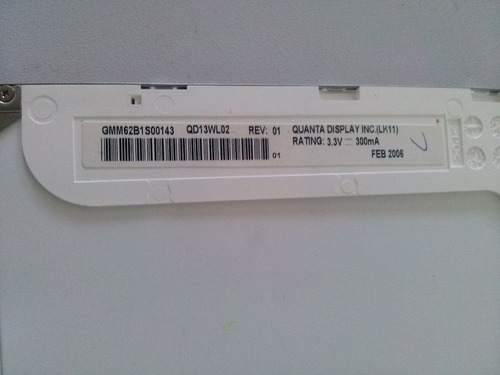 Tela Notebook Lcd 13 Qd13wl02 Rev:01