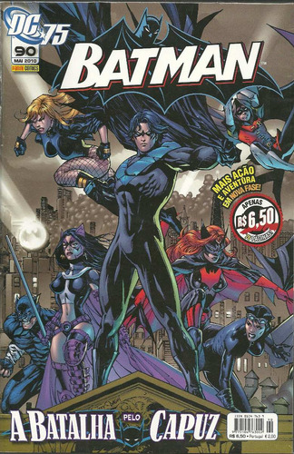 Batman Nº 90 - 1ª Série - A Batalha Pelo Capuz - Editora Panini - 76 Páginas Em Português - Formato 17 X 26 - Capa Mole - 2010 - Bonellihq Cx88 Jul19