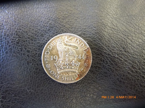 Moneda One Shilling  1944 Plata 0.500  Inglish Crest (x15