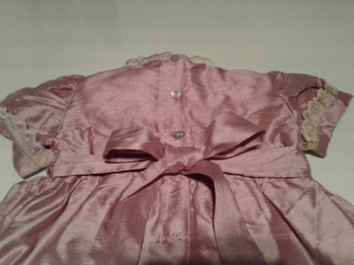 Vestido Fiesta Bordado Punto Smock Nido De Abeja Seda 1