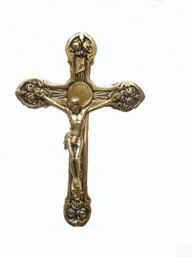 Crucifixo Parede Bronze Decoração Presentes Natal Igreja Cor