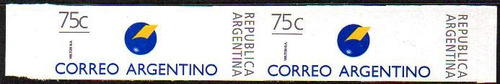 Argentina 1996. Pareja Del 75c Logo Del Correo, Velton S A