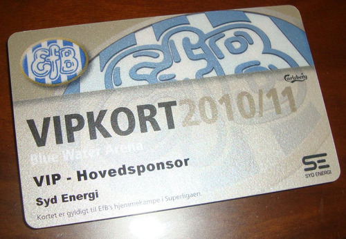 Ingresso Cartao Vip 2010/11 Esbjerg - Futebol Da Dinamarca