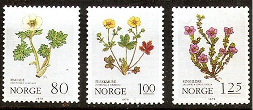 Noruega 1978 - Flores De Montaña - Serie Mint Completa 755/7