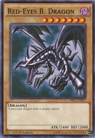 Dragon Negro Ojos Rojos Común Yugioh