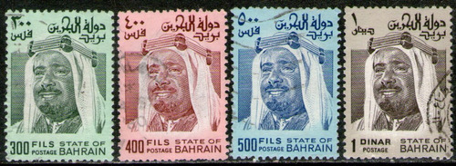 Bahrein Serie Completa X 4 Sellos Usados Al-khalifa Año 1976