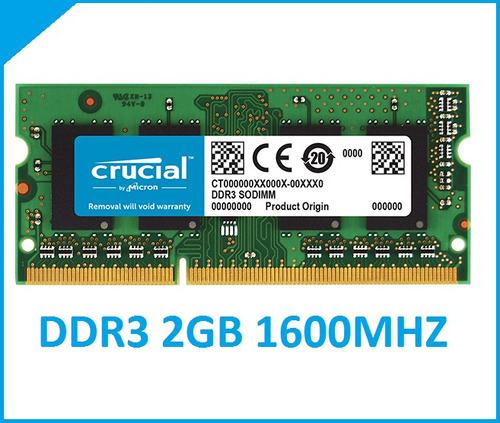 Crucial 2gb Ddr3 1600 Mhz Pc3l-12800 Memoria Ram Laptop