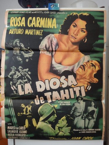 Poster Original La Diosa De Tahiti Rosa Carmina Juan Orol 53